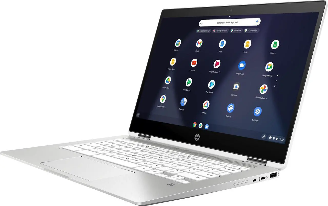 Alt view image 2 of 3 - HP - 2-in-1 14" Touch-Screen Chromebook - Intel Celeron - 4GB Memory - 32GB eMMC Flash Memory - Ceramic White (14B-CA0013DX)