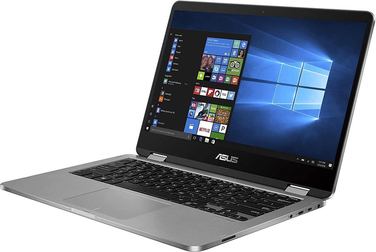 Alt view image 4 of 7 - ASUS J401MA-PS04T 14" 2-in-1 Touch Laptop Intel Celeron N4020 1.1GHz 4GB 128GB EMMC Win 10 Home