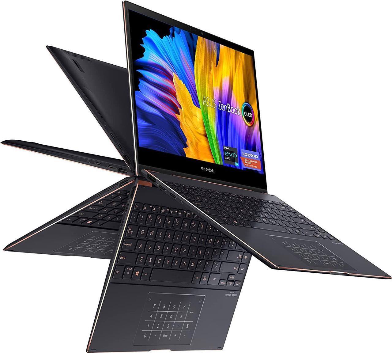 Main image of ASUS ZenBook Flip S UX371EA-XH79T-CA 13.3" 4k UHD OLED Touch Laptop Intel i7-1165G7 16GB RAM 1TB SSD Win 11 Pro