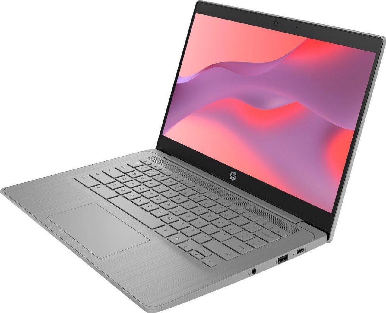 Alt view image 2 of 5 - HP Chromebook 14a-ne0013dx 14" HD Anti-Glare Laptop Intel Celeron N4120 1.10GHz up to 2.60GHz Intel UHD Graphics 600 4GB LPDDR4x-4266 MHz RAM 64GB eMMC Chrome OS 6X6Z1UA, B Grade