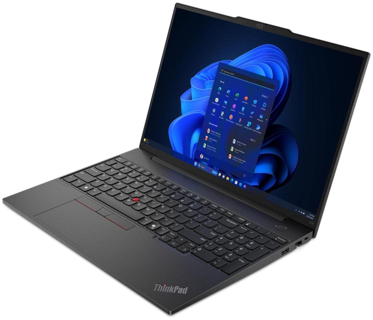 Alt view image 17 of 19 - Lenovo ThinkPad E16 Gen 2 16" WUXGA IPS Intel Core Ultra 7 155U 3.80 GHz up to 4.80 GHz 16GB DDR5-5600 RAM 512GB M.2 2242 PCIe Gen4 TLC Opal SSD Intel Graphics Windows 11 Pro Laptop - 21MA0035US