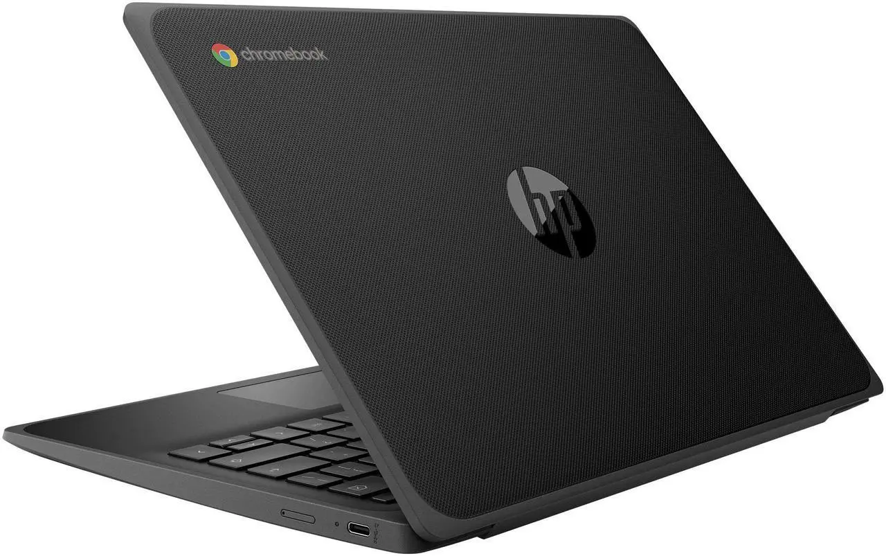 Alt view image 5 of 6 - HP Fortis G9 Q Chromebook 11.6" Qualcomm Snapdragon 7c up to 2.4 GHz 4GB RAM 32GB eMMC Qualcomm Adreno 618 Chrome OS Laptop, Black - 6P176UT-I806