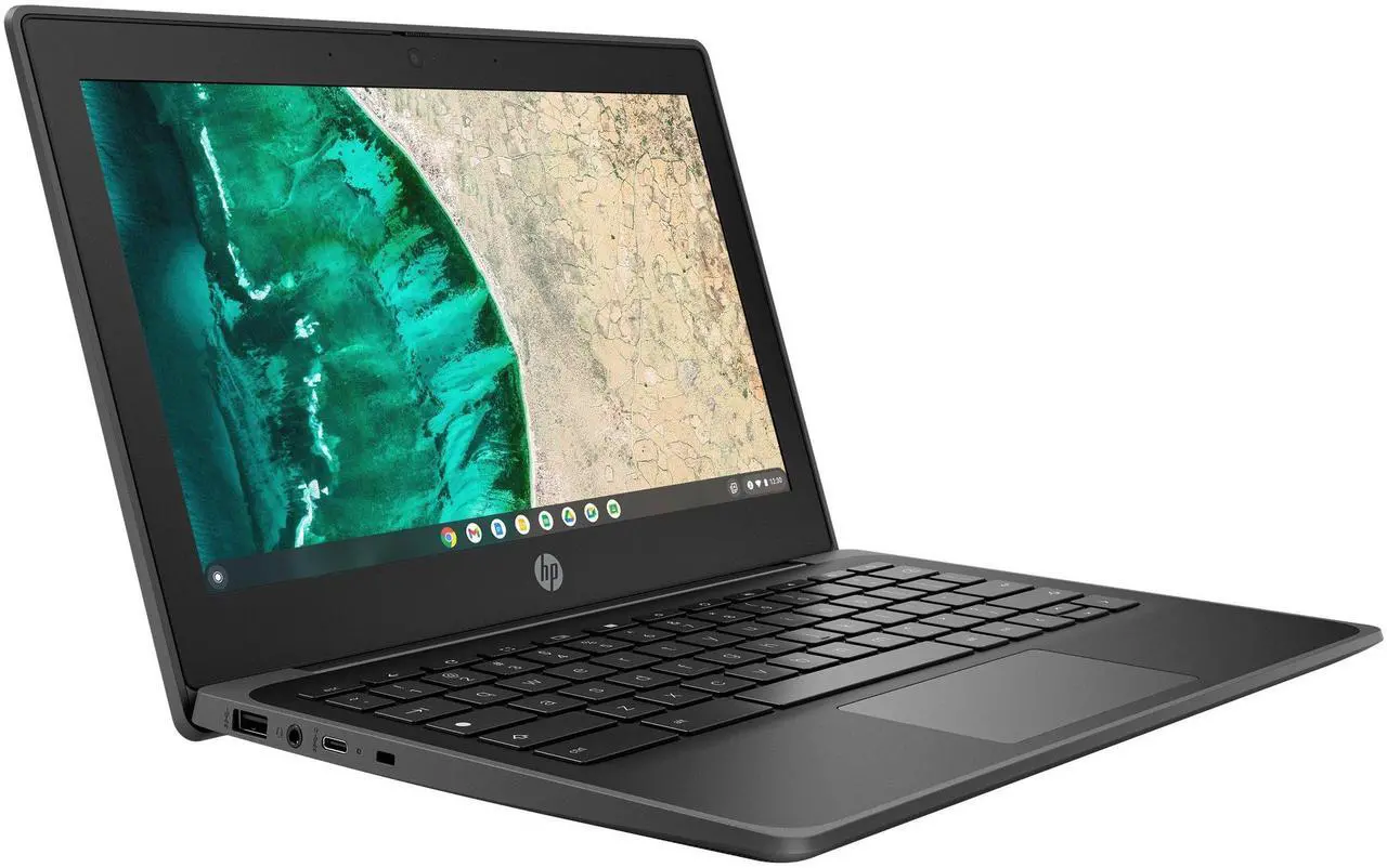 Alt view image 3 of 6 - HP Fortis G9 Q Chromebook 11.6" Qualcomm Snapdragon 7c up to 2.4 GHz 4GB RAM 32GB eMMC Qualcomm Adreno 618 Chrome OS Laptop, Black - 6P176UT-I806