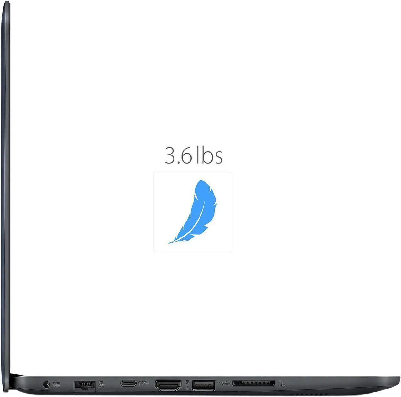 Alt view image 5 of 5 - Asus L402WA-EB21 14" AMD E2-6110 1.5 GHz 4GB DDR3 SDRAM 64GB eMMC AMD Radeon R2 Series Windows 10 in S mode Laptop