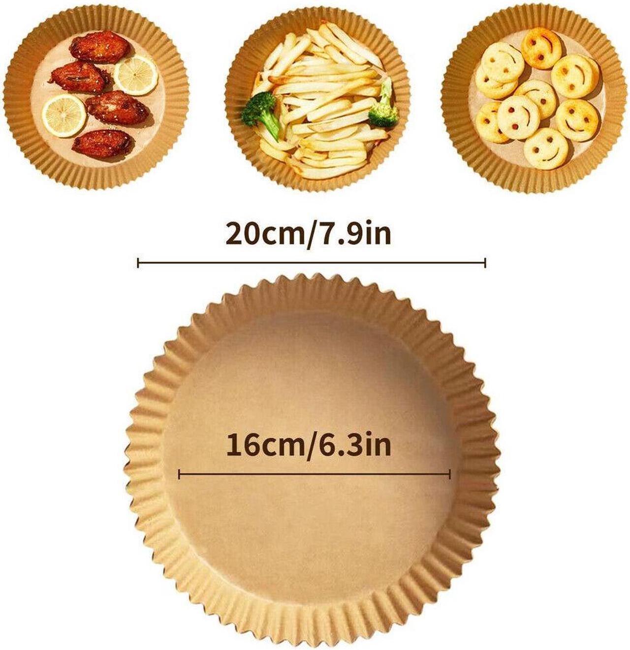 Alt view image 5 of 6 - 50PCS Air Fryer Disposable Paper Round Non-Stick Oil Proof Baking Paper Liner