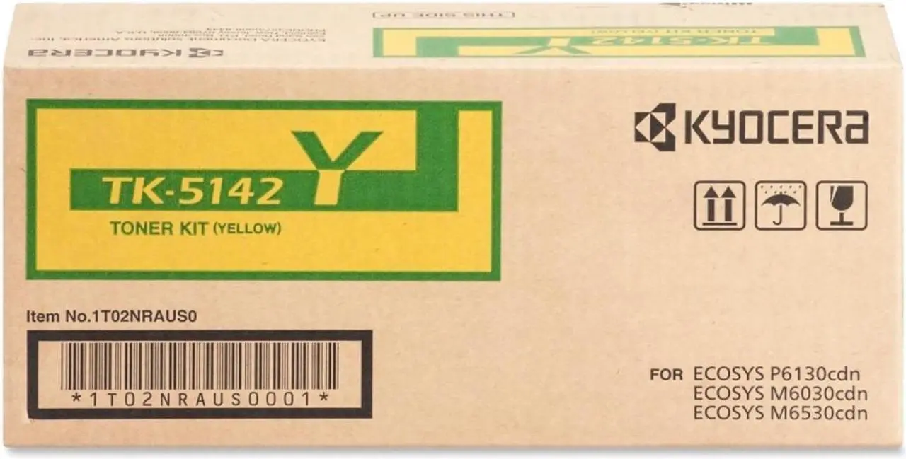 Alt view image 10 of 13 - Yellow Toner Cartridge for Kyocera TK-5142Y ECOSYS M6530cdn, ECOSYS P6130cdn, Genuine Kyocera Brand