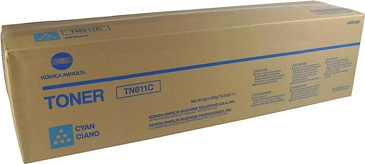 Alt view image 5 of 8 - Konica Minolta TN-611C Toner Cartridge - Cyan