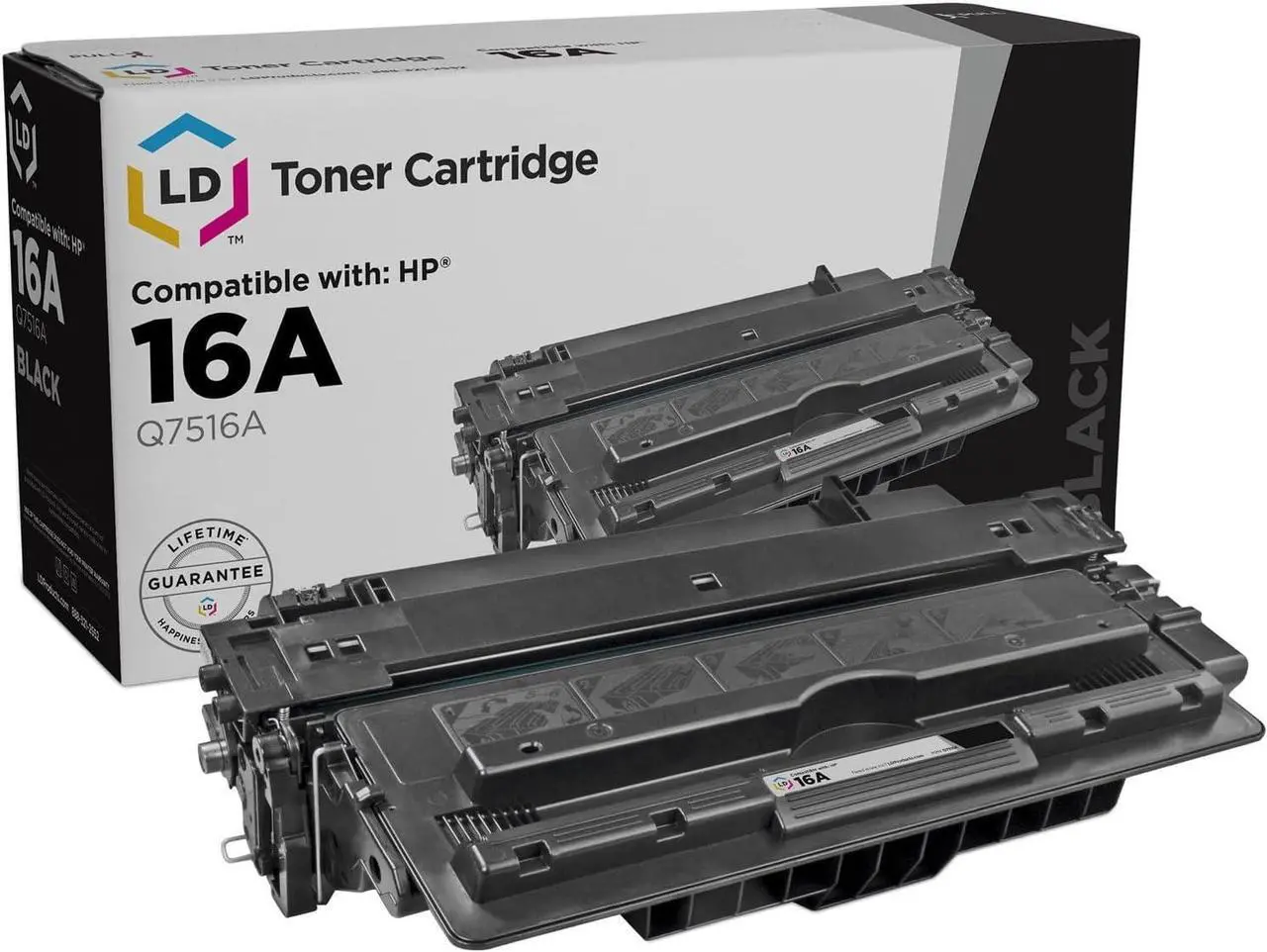 Main image of LD Remanufactured Toner Cartridge Replacement for HP 16A Q7516A (Black)