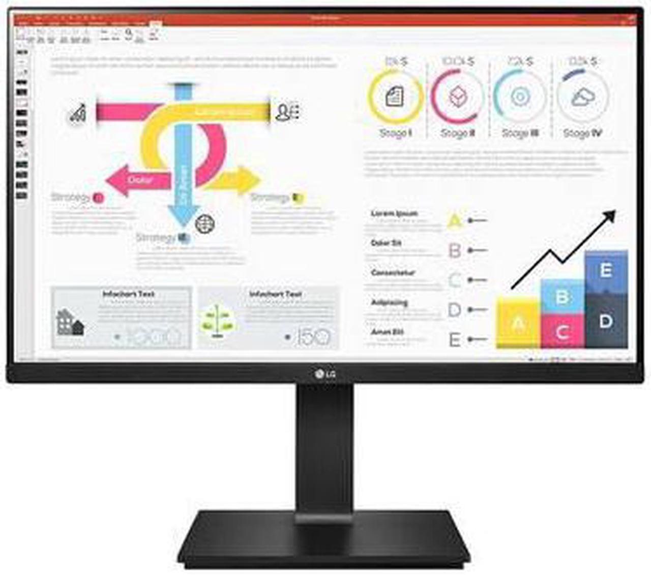Alt view image 14 of 14 - LG 24BP75Q-B LED Monitor 24" (23.8" Viewable) - 2560 x 1440 QHD - IPS - 300 cd/m2 - 1000:1 - HDR10 - 5 ms - HDMI, DisplayPort, USB-C - Black
