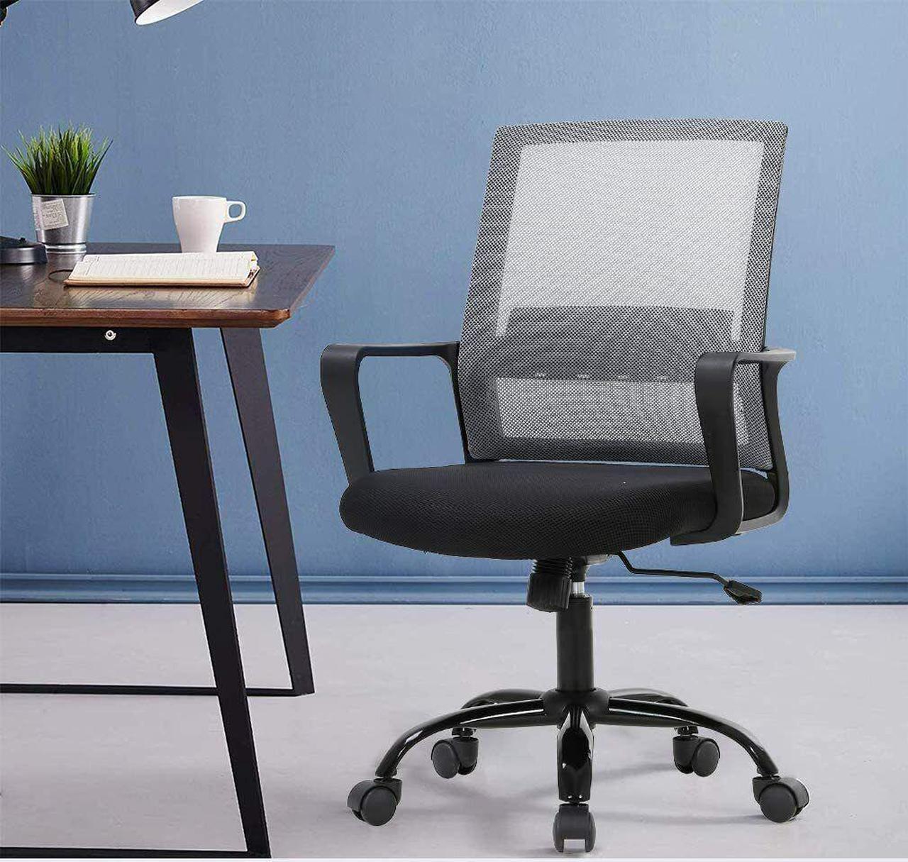 Alt view image 6 of 6 - Office Computer Desk Chair Swivel Rolling Executive Mesh,Grey