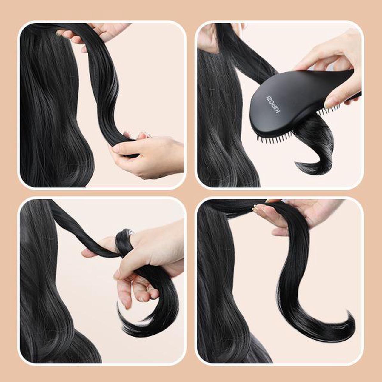 Alt view image 3 of 6 - Headband Wigs for Women Long Black Wig Natural Looking Wavy Hair Wigs Synthetic