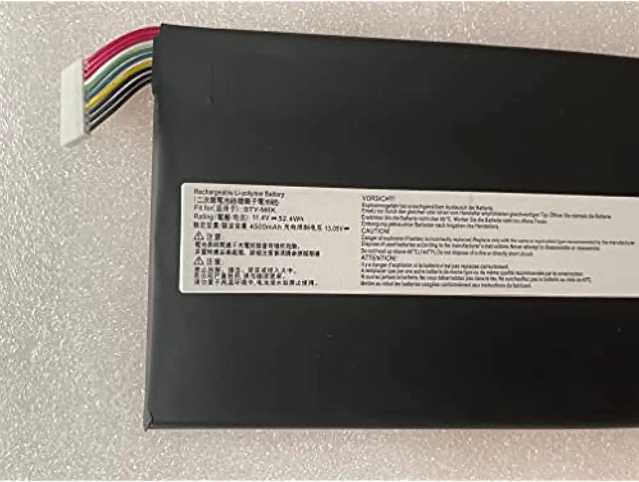 Alt view image 5 of 5 - Replacement Bty-M6k Battery Compatible With Msi Stealth Pro Gs63vr 7Rg 7Rg-005 Gf63 Thin 8Rc 8Rd 9Sc 9Scxr 8Rd-050Nl 010Es Gf75 Thin 3Rd 8Sc 8Rd 8Rc 8Rx 9Sc 9Sc-088Cn Ms-17B4 Ms-16K3