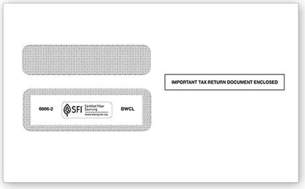 Alt view image 4 of 4 - 1099 Misc Tax Envelopes, Double-Window Security Envelope For 1099 Income Misc And 1099-R & Div - Int Tax Form,5 5/8 Inch X 9 Inch, Gummed Flap, 25 Form Envelopes