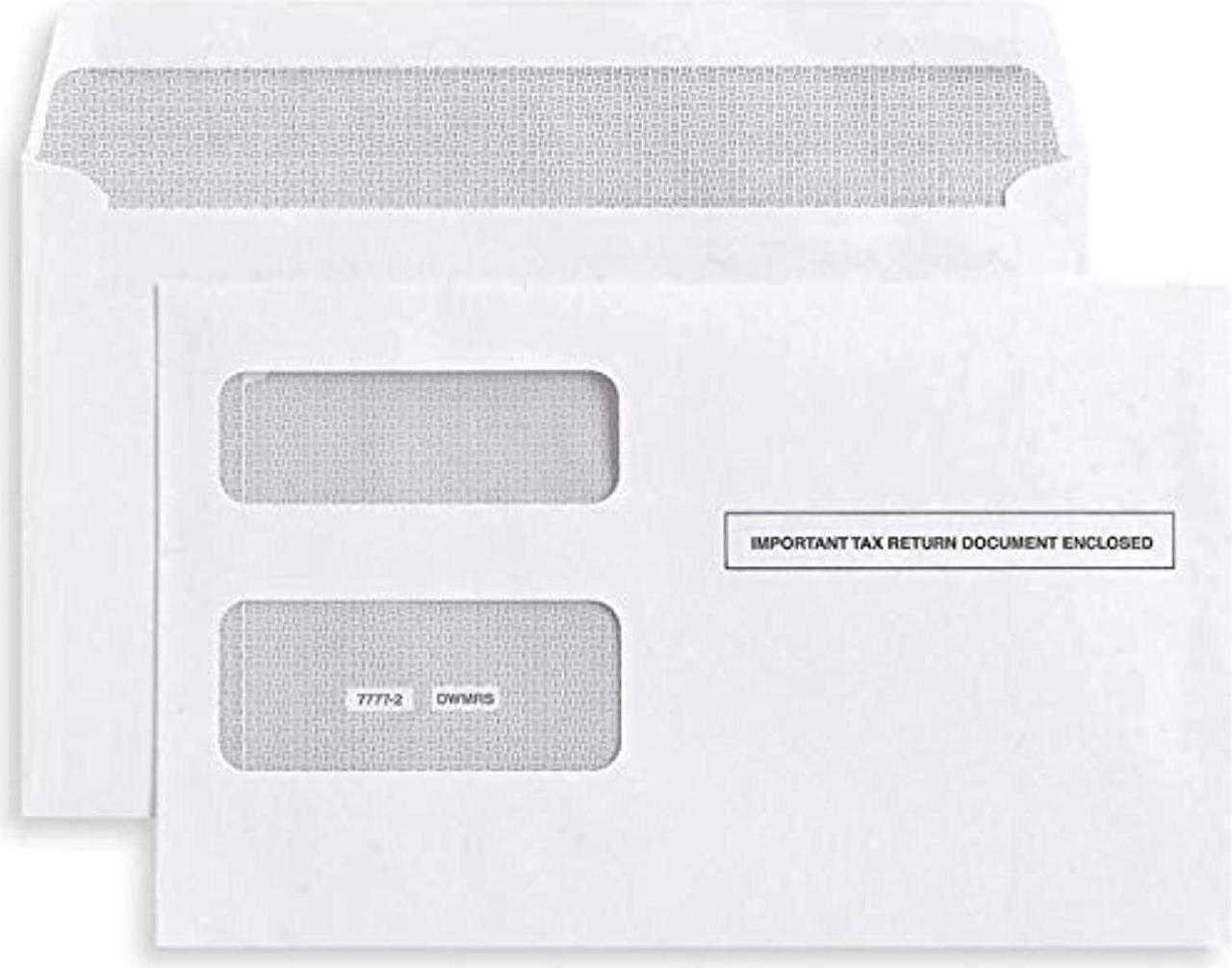 Main image of 1099 Misc Tax Envelopes, Double-Window Security Envelope For 1099 Income Misc And 1099-R & Div - Int Tax Form,5 5/8 Inch X 9 Inch, Gummed Flap, 25 Form Envelopes