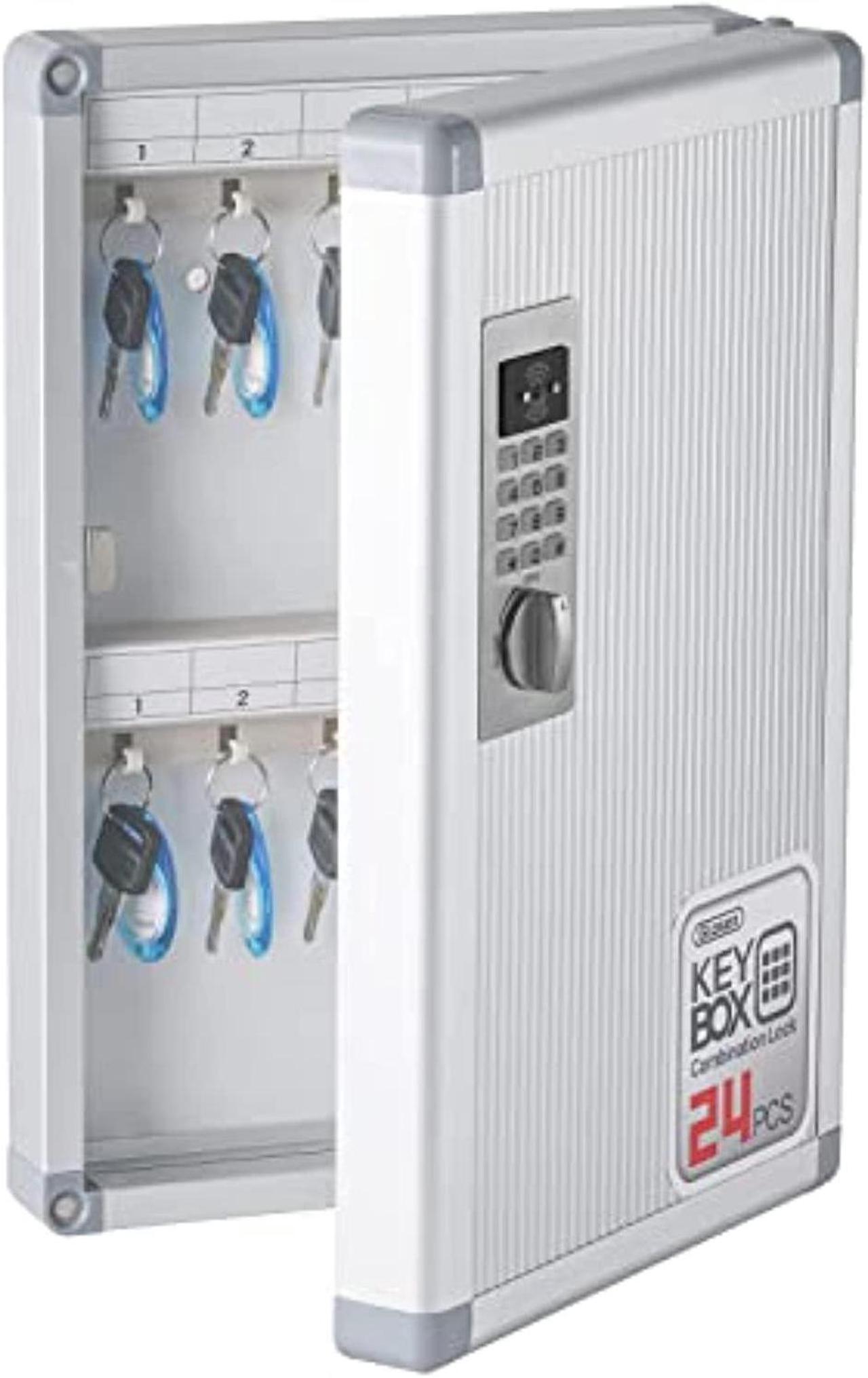 Main image of Key Organizer Lock Box, Key Box Wall Mount With Code Lock And Key Tag For House Keys Outdoor Key Cabinet