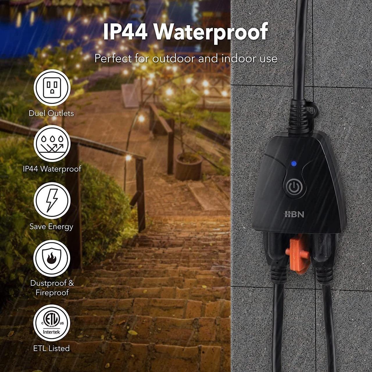 Alt view image 6 of 6 - 2Pcs Smart WiFi Outdoor Plug Heavy Duty Timer Work with Alexa  Google Home
