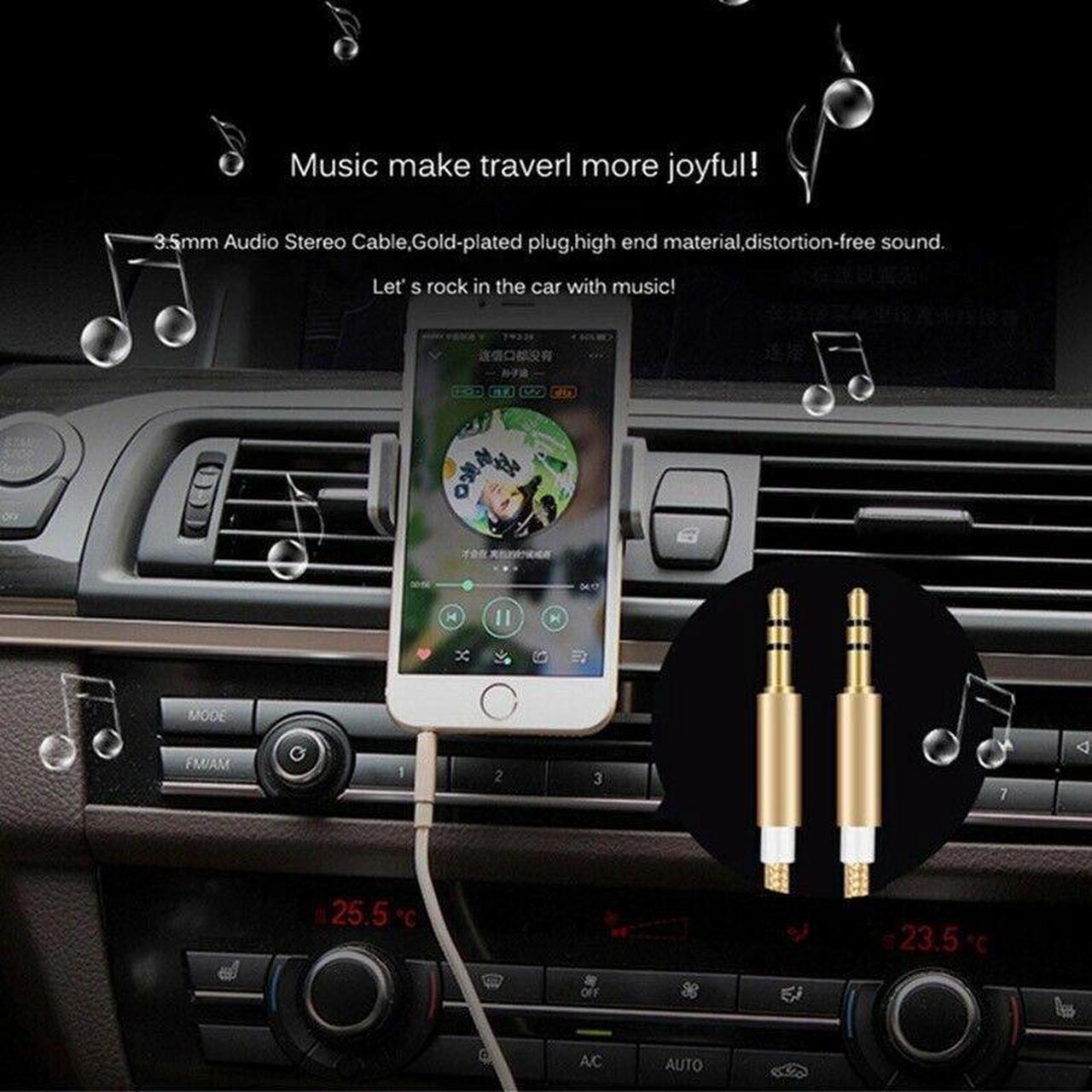 Alt view image 6 of 6 - 2x 3.5mm Braided Male to Male Stereo Audio AUX Cable Cord for PC iPod CAR iPhone