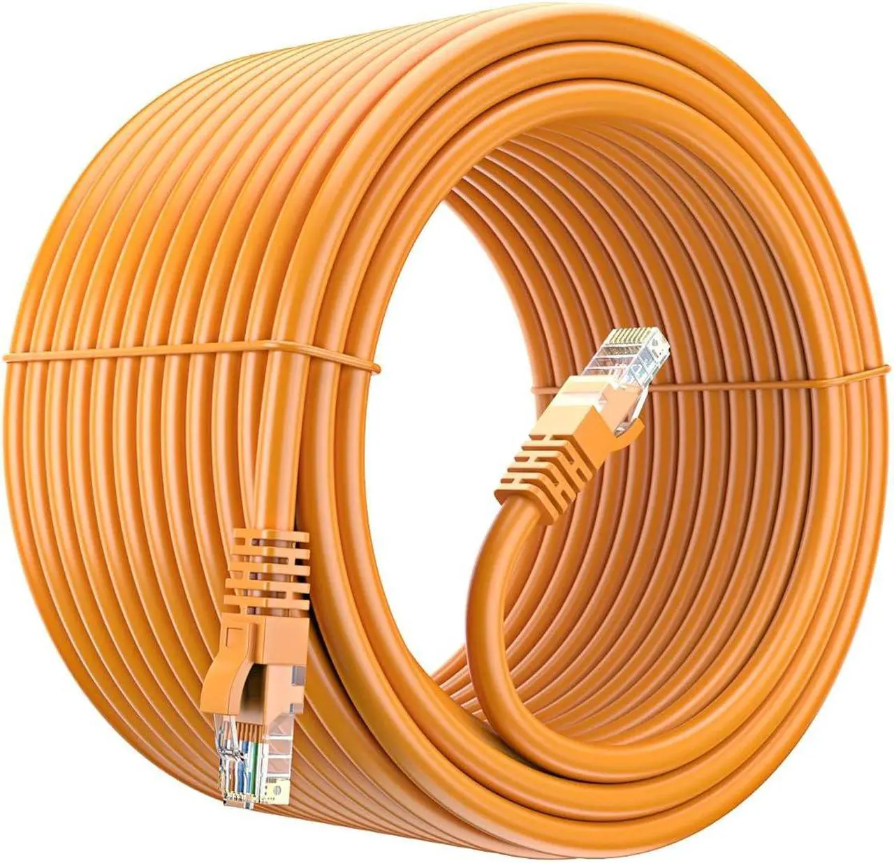 Main image of Maximm Cat 6 Ethernet Cable 150 Ft, 100% Pure Copper, Cat6 Cable LAN Cable, Internet Cable, Patch Cable and Network Cable - UTP (Orange) 150 Feet