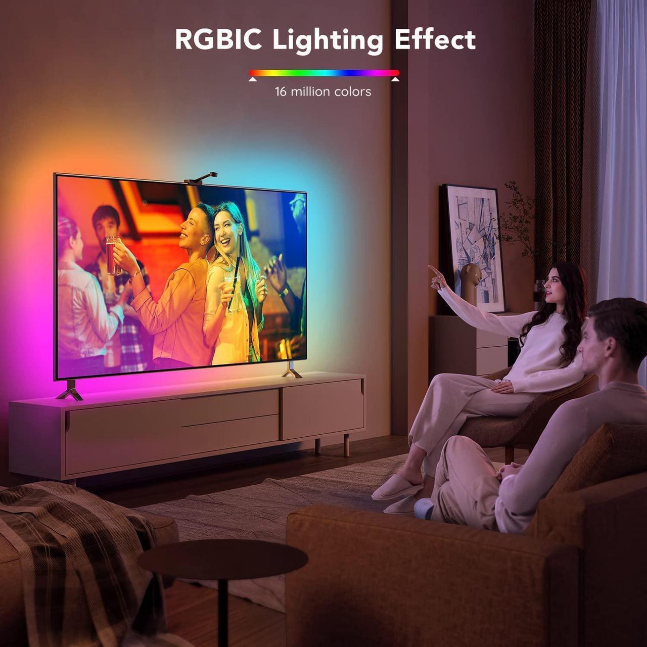 Alt view image 5 of 7 - Govee Envisual TV LED Backlights with Camera, DreamView T1 RGBIC Wi-Fi TV Backlights for 55-65 inch TVs PC, Works with Alexa & Google Assistant, App Control, Music Sync TV Lights, Adapter, H6199