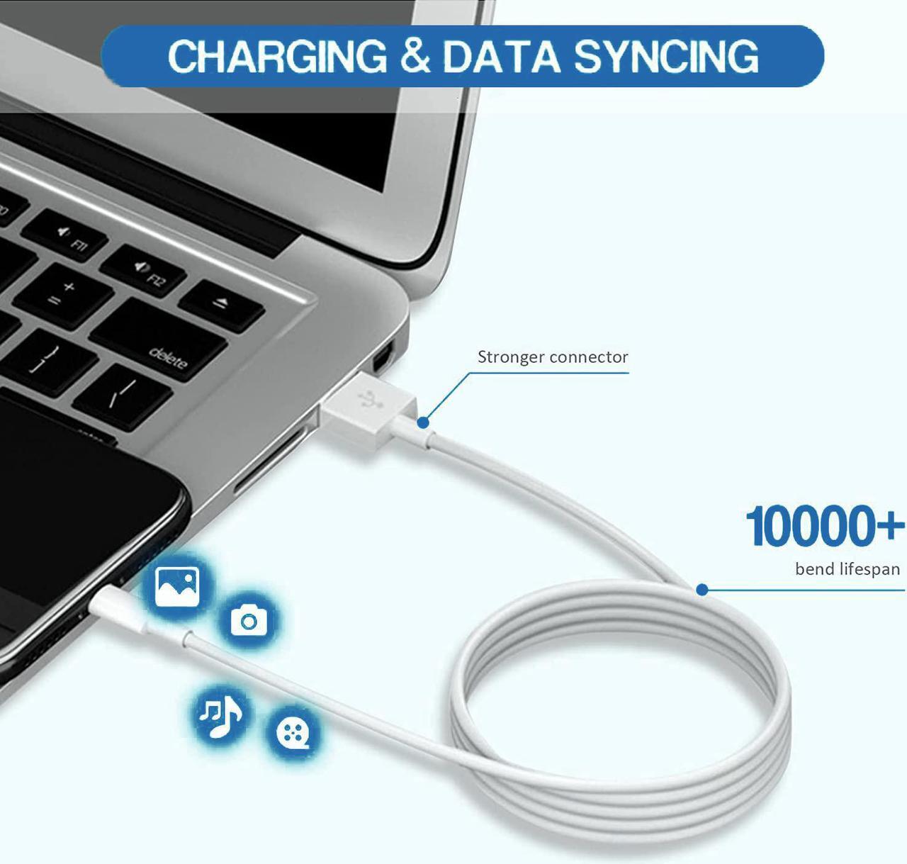 Alt view image 5 of 7 - iPad Charger, iPad Charger Cord 10 FT Apple Certified, 12W USB Wall Charger Foldable Portable Travel Plug with Long Lightning Cable for iPad 4/5/6/7/8/9, iPad Mini 1/2/3/4/5, iPad Air 1/2/3, iPhone