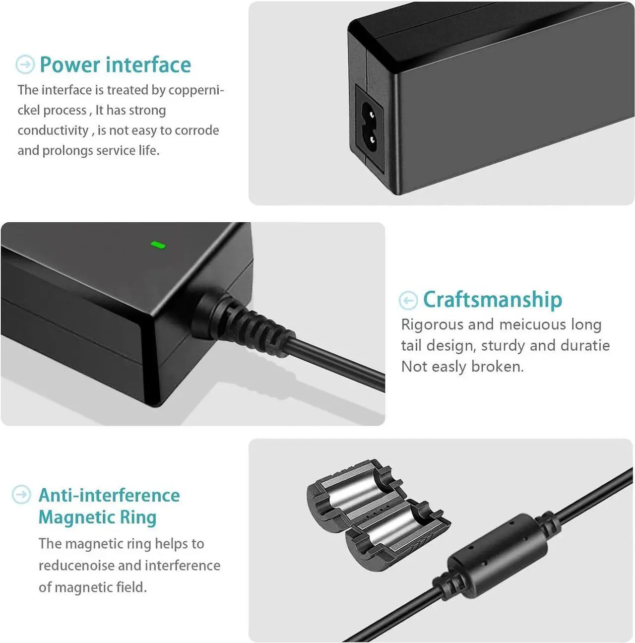 Alt view image 5 of 7 - Universal Laptop Charger 90W AC Adapter for Chromebook Hp    Toshiba   Sony Notebook 15V 16V 18.5V 19V 19.5V 20V DC Power Supply Cord