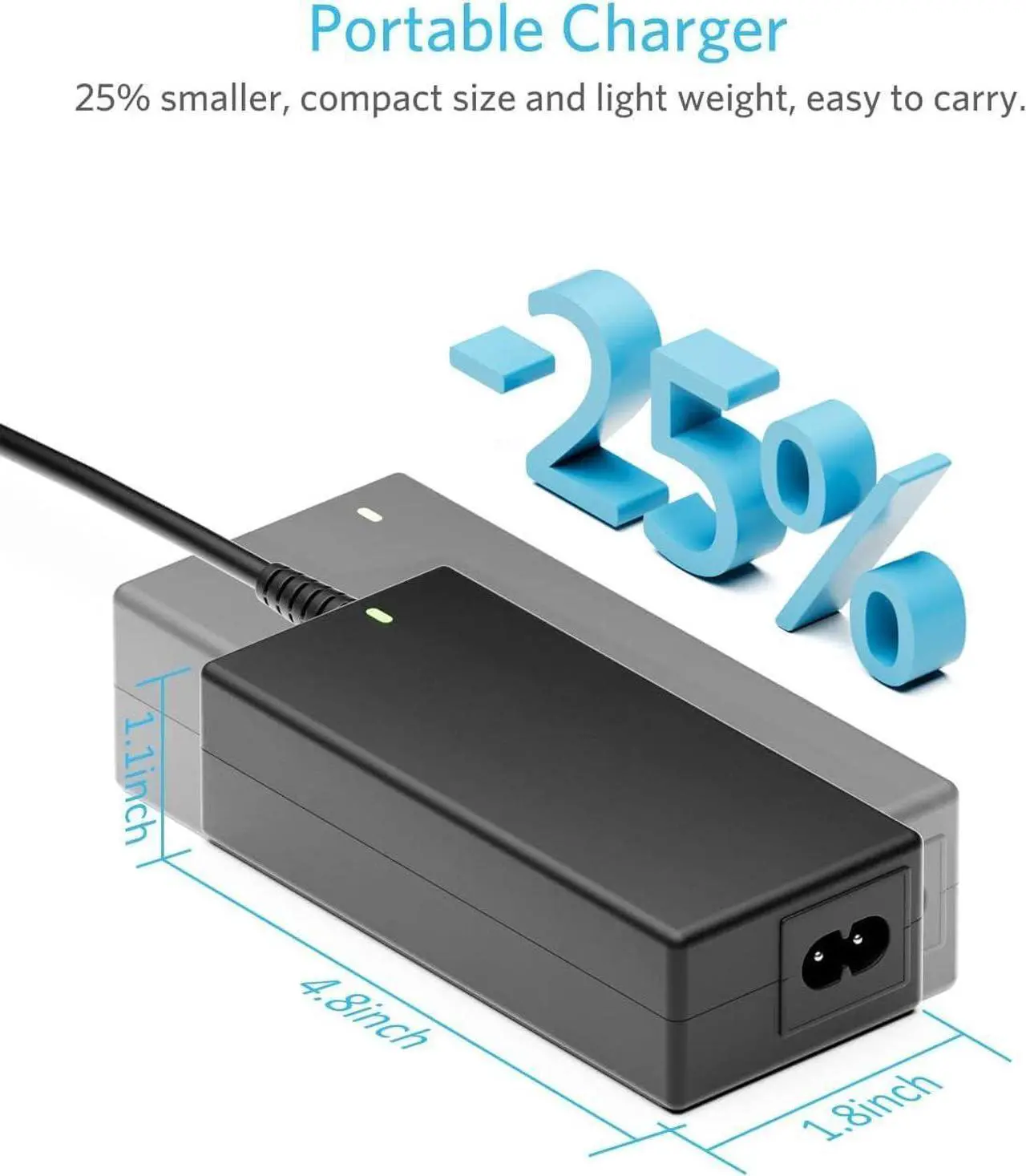 Alt view image 6 of 7 - Universal Laptop Charger 90W AC Adapter Replacement for HP      Google MacBook Pro Air Charger 90w 65w 45w USB Type C Chromebook Charger Power Adapter