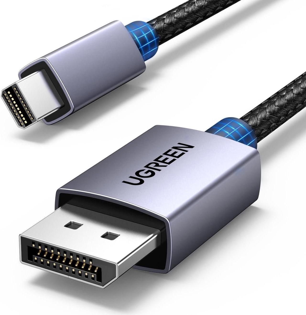 Main image of VESA Mini DisplayPort to DisplayPort 1.4 Cable 6.6FT 8K@60Hz 4K@240Hz 32.4Gbps Bi-Directional DisplayPort to Mini DisplayPort Cord HDR HDCP2.3 for Thunderbolt 2/1 MacBook GSync FreeSync Monitor