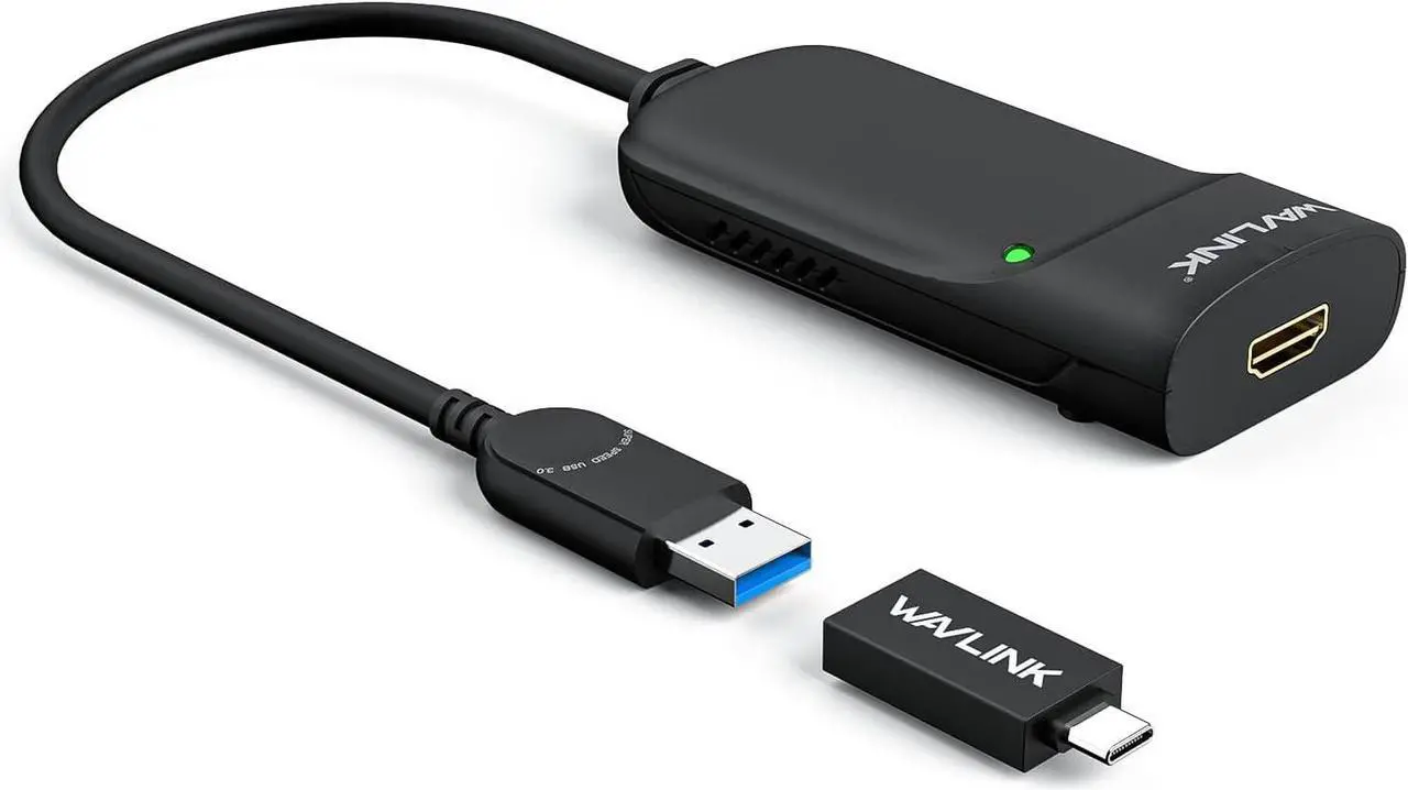 Main image of USB 3.0 to HDMI Universal Video Adapter Displaylink Chips Supports up to 6 Monitor displays Compatible with Windows MacOS Ubuntu 20.04 22.04 LTS ChromeOS-Upgrade Version