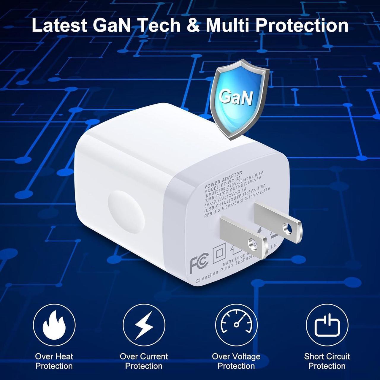Alt view image 5 of 6 - USB C Charger Block, 25W 2 Port Type C Wall Charger Fast Charging Dual PD Power Adapter Plug for iPhone 15/15 Pro/15 Pro Max/15 Plus,Pixel 8,Samsung Galaxy S23 FE S22 S21 S20 A15 A14 A54 Android Phone