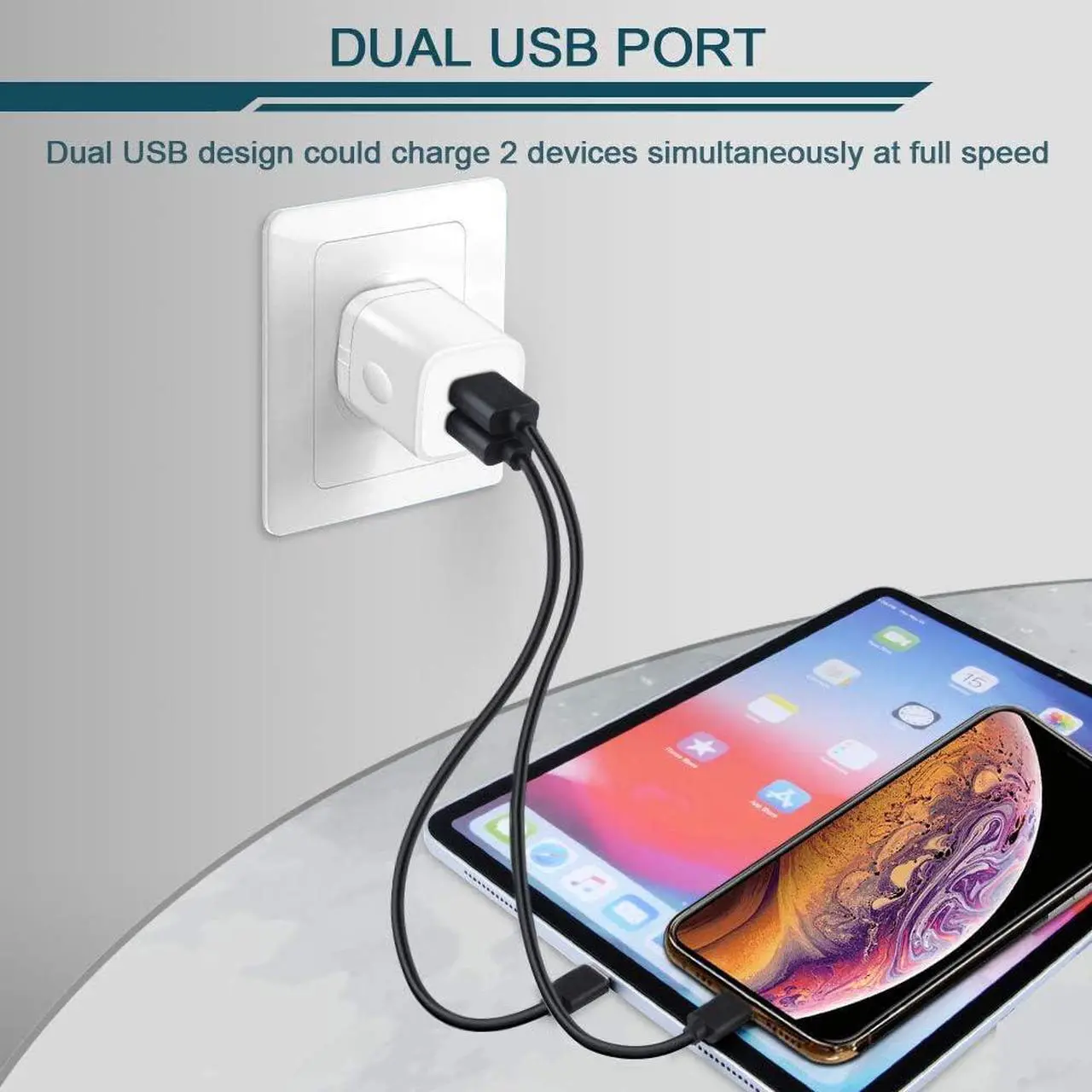 Alt view image 4 of 6 - European Travel Plug Block, Wall Charger Power Adapter for Europe Adaptor, 2.1A Dual Port USB Cube Fast Charging Box Base Brick for iPhone 13 Pro Max 12 11 14 15 16, US American to Europe Converter
