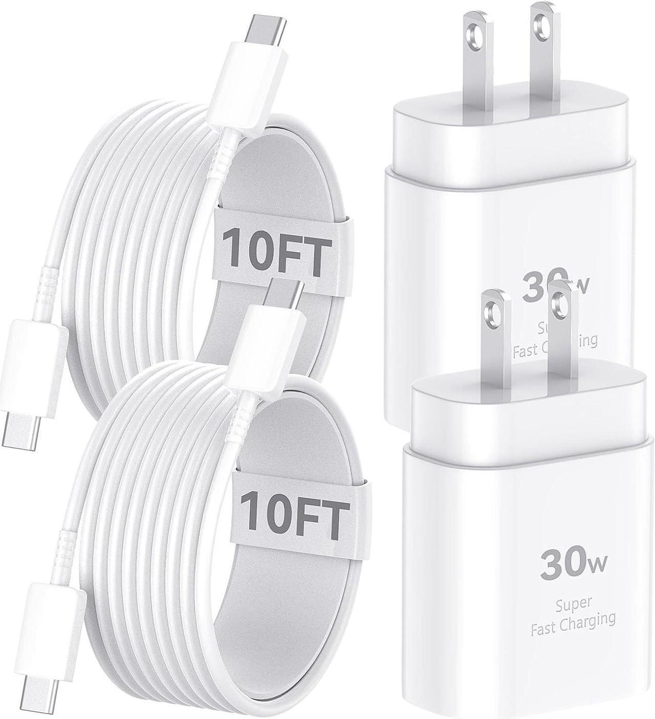 Main image of iPhone 16 15 Pro Max Charger Fast Charging 30W USB C iPhone 16 15 Charger Block with 10FT Long C Chargers Cord Cable for iPhone 16 15 Pro Max/16 15 Pro/16 15 Plus/16/15 iPad Galaxy S24/S23/S22