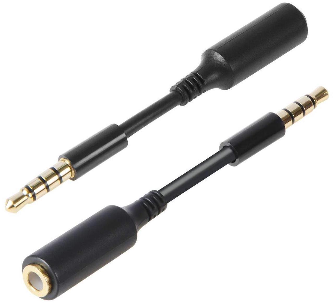 Alt view image 2 of 7 - 3-Pack AUX Headphone 3.5mm Extension Cable - Male to Female Extender Audio Auxiliary Jack Adapter Wire Cord Plug Connector for iPhone iPod iPad Smartphone Tablet Home Car Speaker System (3 INCH)