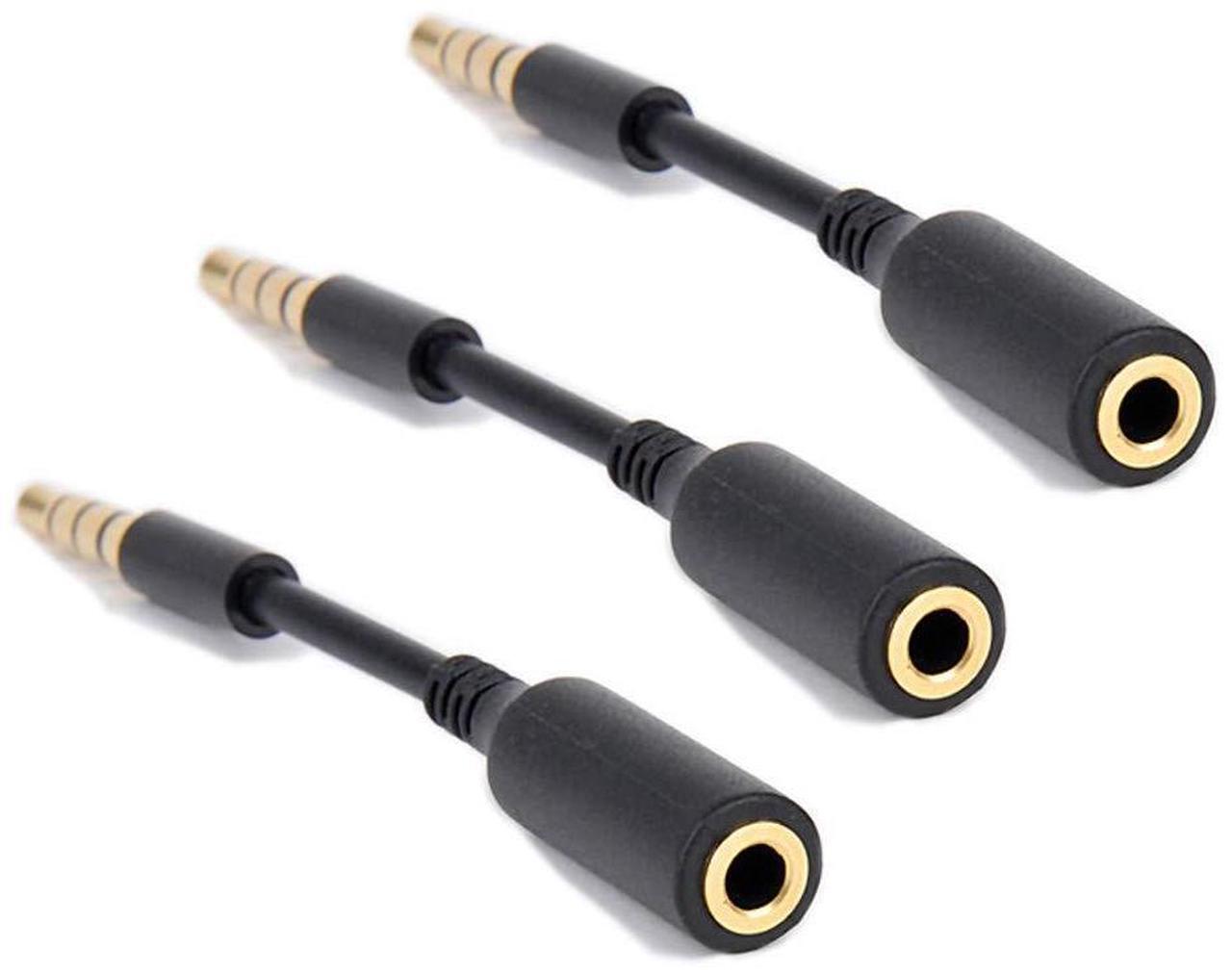 Alt view image 6 of 7 - 3-Pack AUX Headphone 3.5mm Extension Cable - Male to Female Extender Audio Auxiliary Jack Adapter Wire Cord Plug Connector for iPhone iPod iPad Smartphone Tablet Home Car Speaker System (3 INCH)