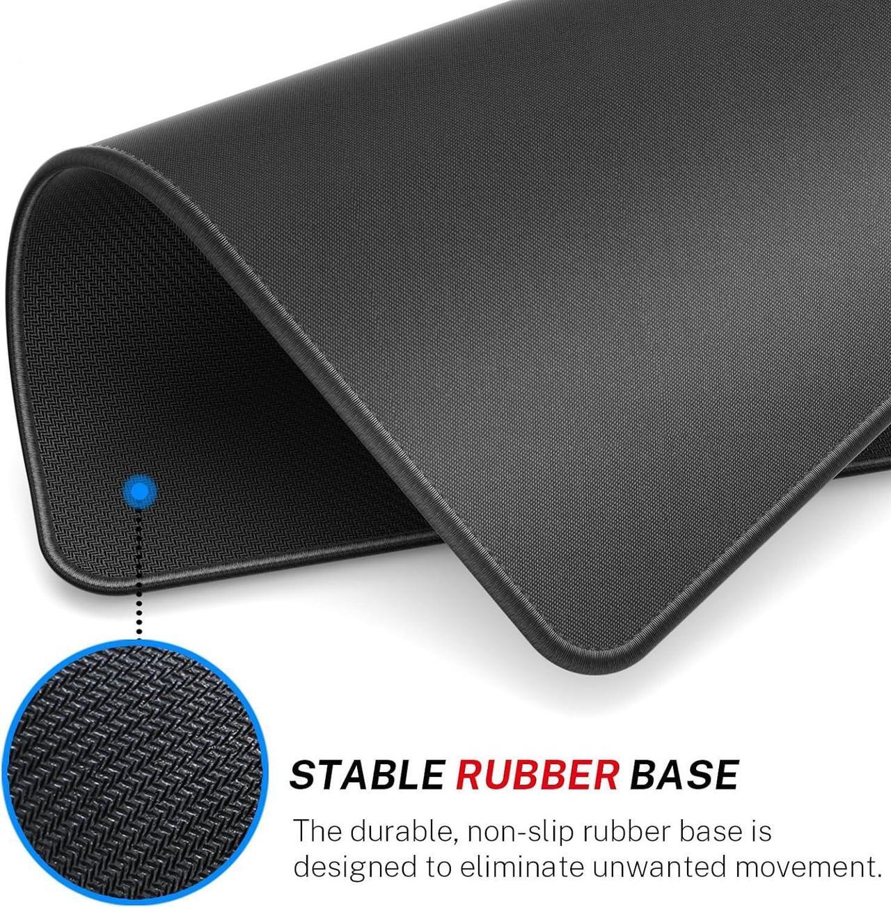 Alt view image 4 of 7 - Mouse Pad [30% Larger] with Anti-fray Stitching Premium-Textured & Waterproof Computer Mousepad with Non-Slip Rubber Base Gaming Mouse Mat for Laptop Office & Home 8.5 x 11 inch Black