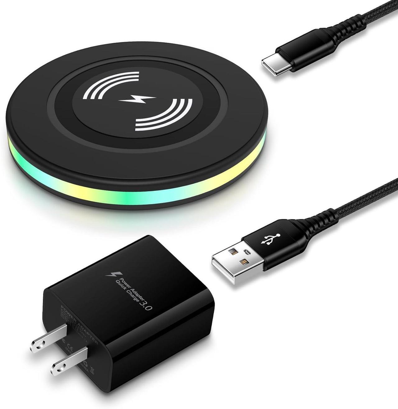 Main image of Android Wireless Charger Fast Charging Pad for  Galaxy S25 Ultra S25+ S25 S24 FE S24 Ultra S24+ S24 S23 S22 S21 S20 FE Pixel Wireless Charger Phone Charger Station for Google Pixel 9 8a 7 Pro