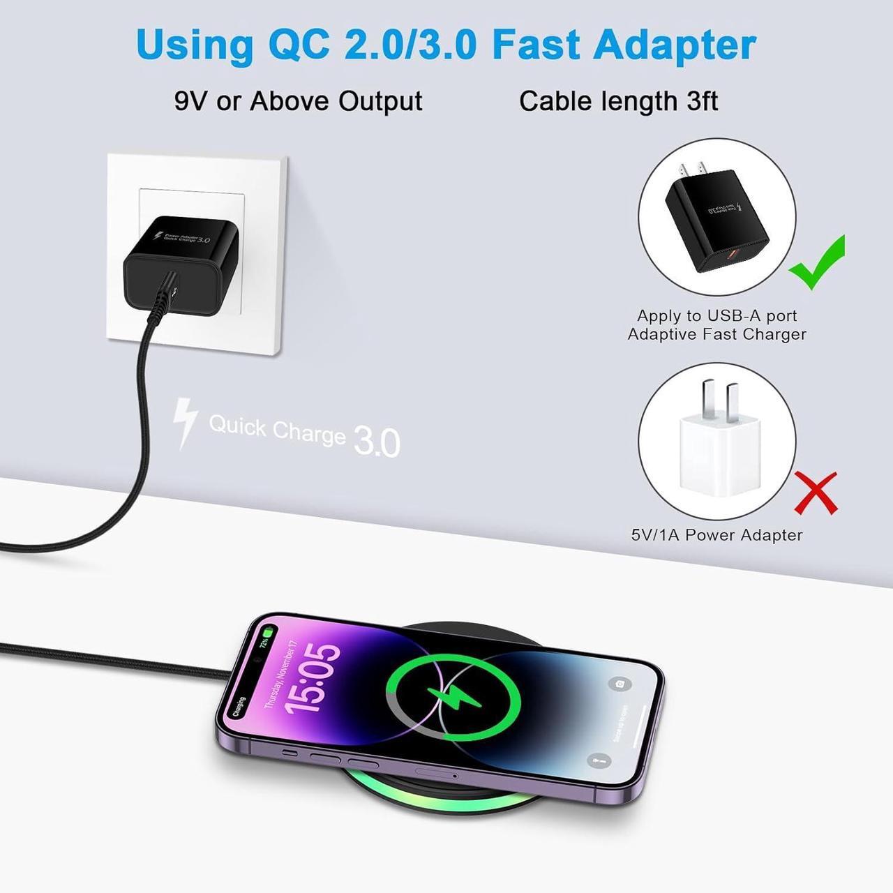 Alt view image 2 of 7 - Android Wireless Charger Fast Charging Pad for  Galaxy S25 Ultra S25+ S25 S24 FE S24 Ultra S24+ S24 S23 S22 S21 S20 FE Pixel Wireless Charger Phone Charger Station for Google Pixel 9 8a 7 Pro