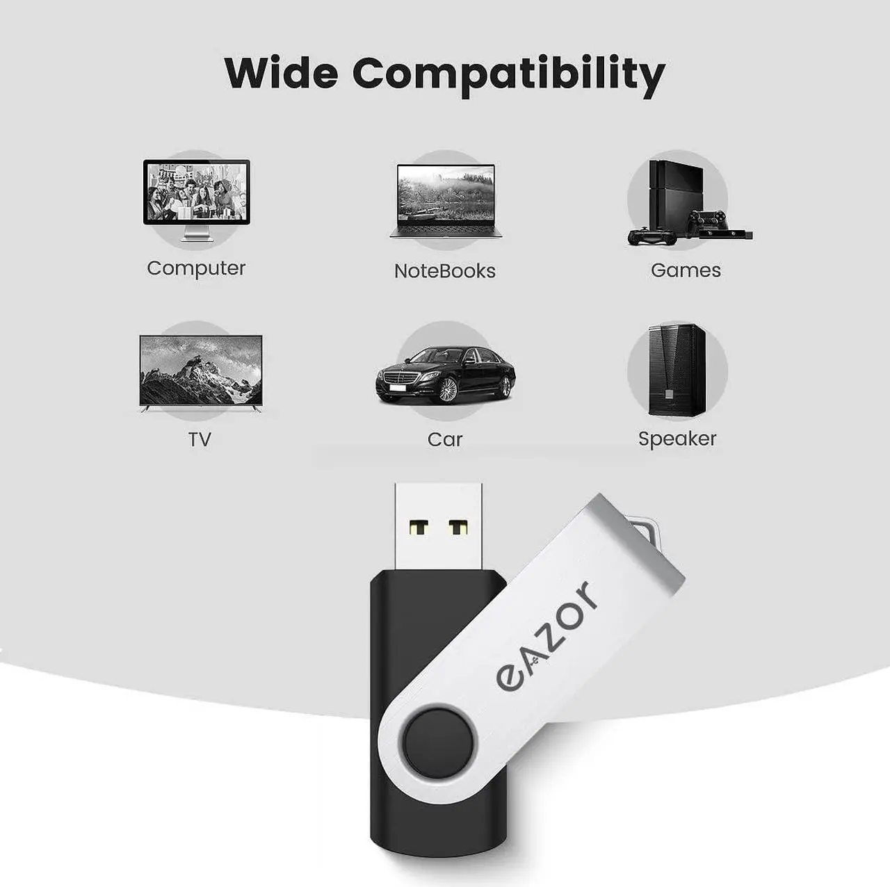 Alt view image 6 of 7 - 64 GB Flash Drive USB Flash Drive Thumb Drive 5 Pack 64GB USB Memory Stick USB Drives for Data Storage - (5 Mixed Colors)
