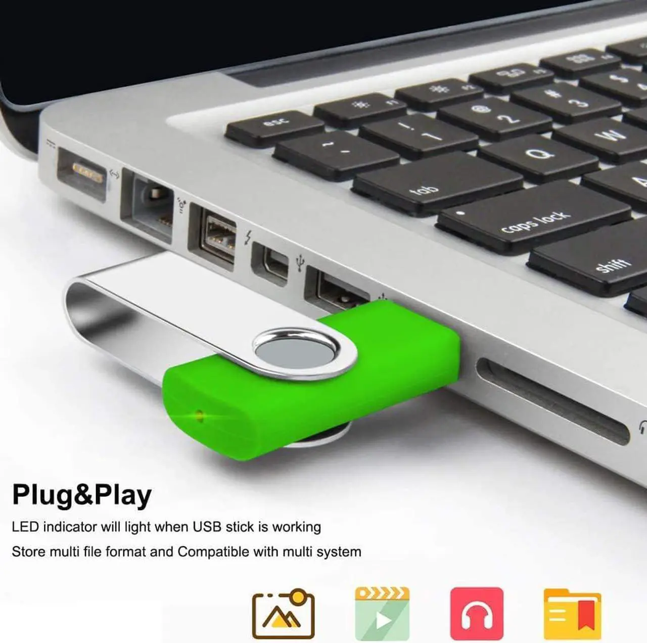 Alt view image 7 of 7 - 64 GB Flash Drive USB Flash Drive Thumb Drive 5 Pack 64GB USB Memory Stick USB Drives for Data Storage - (5 Mixed Colors)