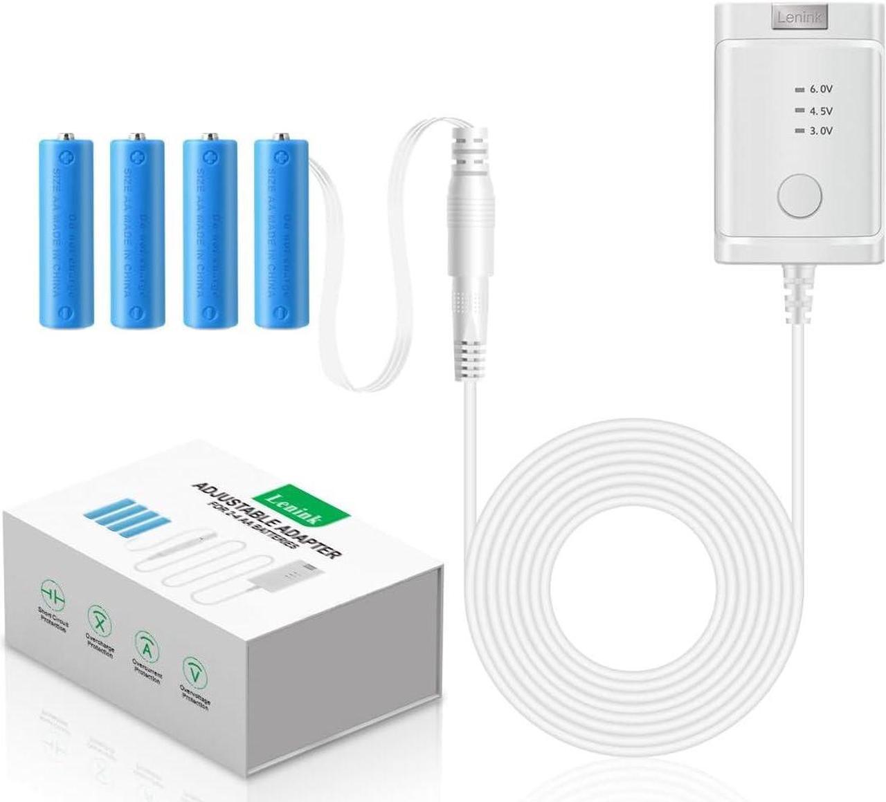 Main image of Lenink Adjustable AC Power Supply Adapter for 2 AA 3 AA 4 AA Batteries, AA Battery Replacement Adapter for LED Lights, Decorations (White)
