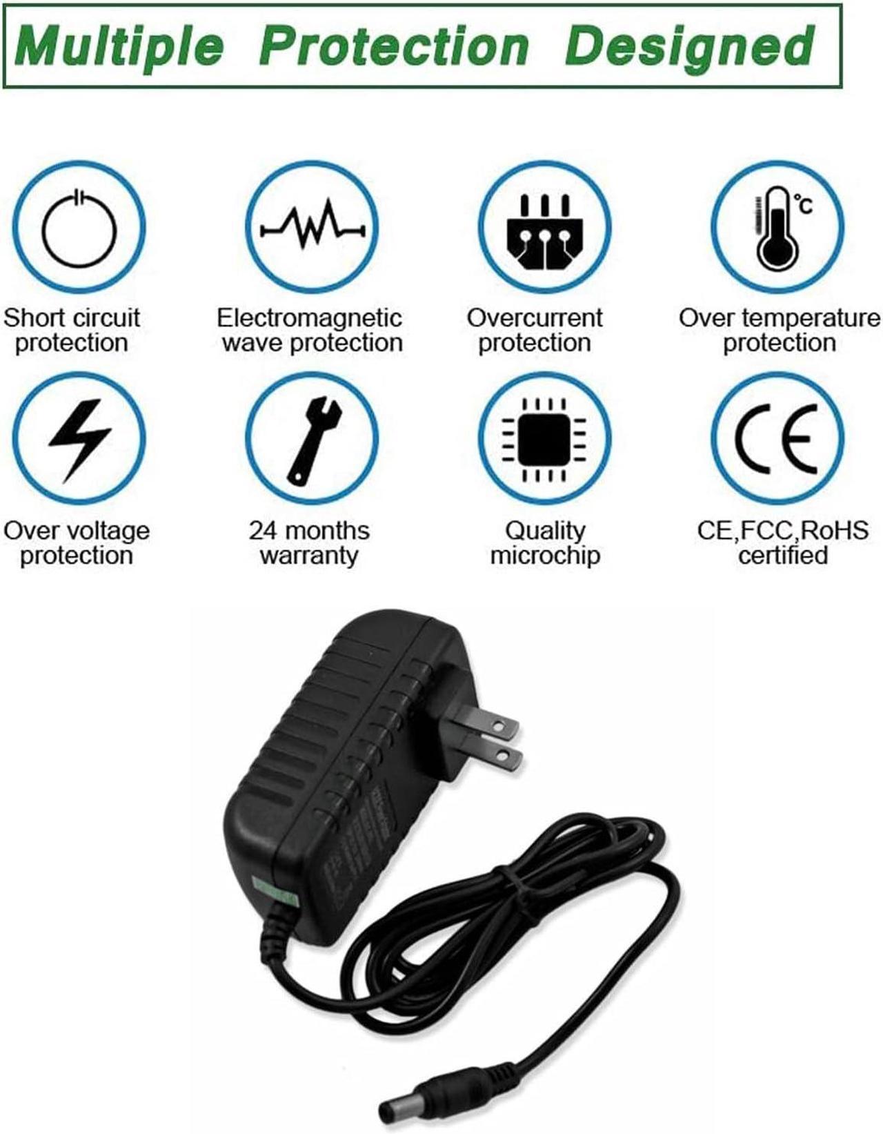 Alt view image 2 of 4 - Ac Adapter for Omron Blood Pressure Monitor 5 7 10 Series - Power Supply Charge Cord Replacement for Hem-ADPTW5 [Output DC 6V 1A]
