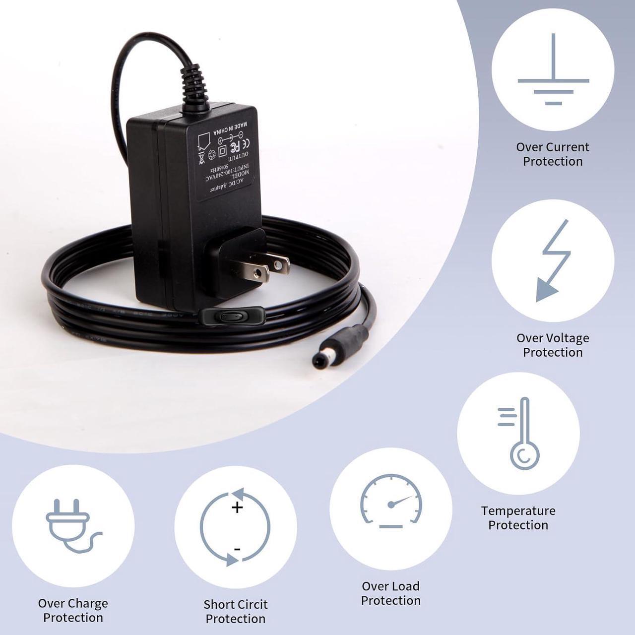 Alt view image 3 of 6 - 5V 1A Power Supply Charger AC Adapter DC 5 Volt 1 Amps Power Adapter 5V Regulated Switching Power Cord for 100mA 200mA 300mA 350mA 400mA 500mA 600mA 700mA 800mA 850mA 900mA 1000mA Electronics