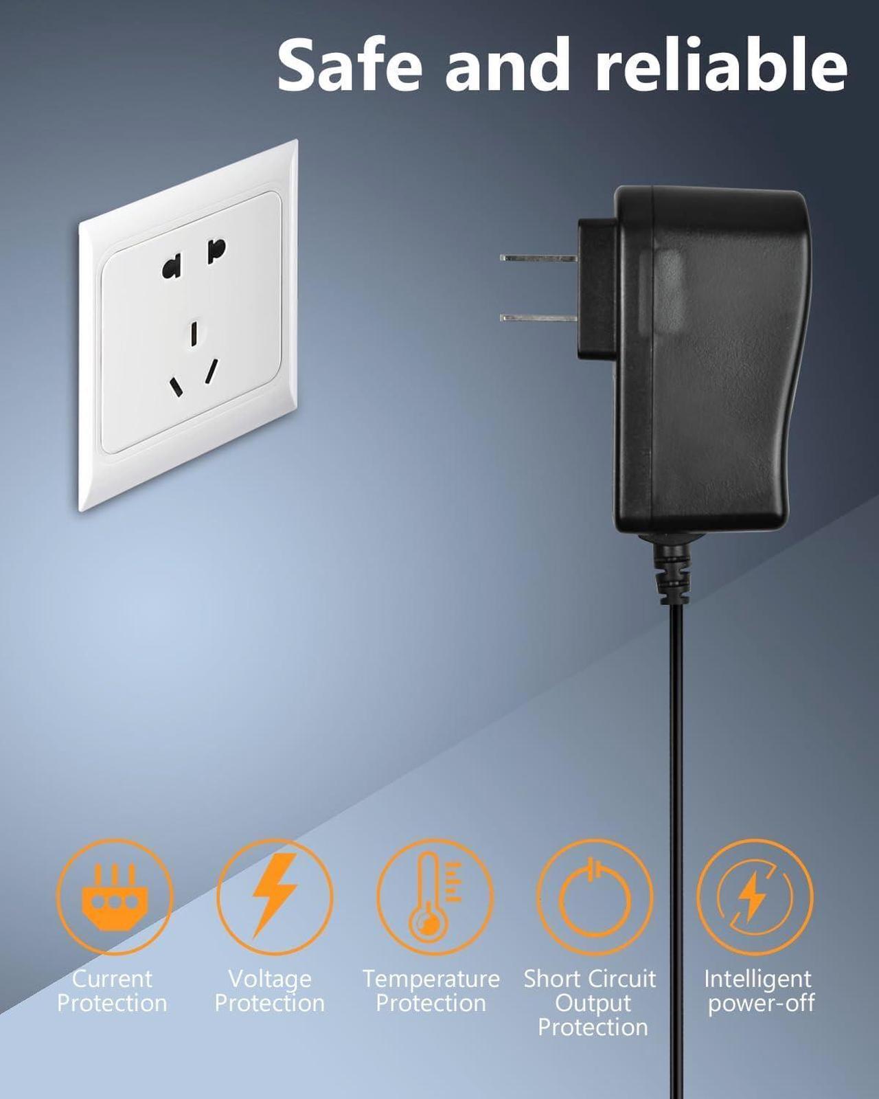 Alt view image 6 of 6 - Portable DVD Player Charger Replacement Wall Charger AC-DC Adapter Power Supply Cord for Sylvania/DBPOWER/UEME/HDJUNTUNKOR/WONNIE Portable DVD