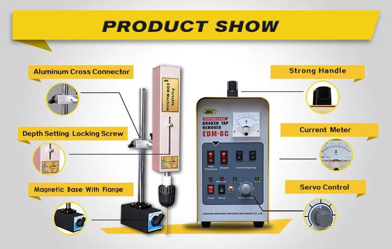Alt view image 2 of 7 - EDM-8C Broken Tap Extractors Remover Hole Popper 800W for Broken Tap Bolt Drill M2-M20