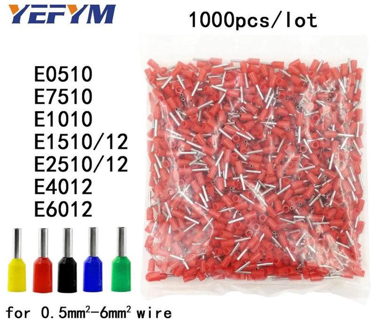 Alt view image 2 of 7 - First picture~1000Pcs/lot tube insulating terminals E0510 E7510 E1010 E1510/12 E2510/12 E4012 E6012 insulated cable wire crimp connector( E7510
blue
)