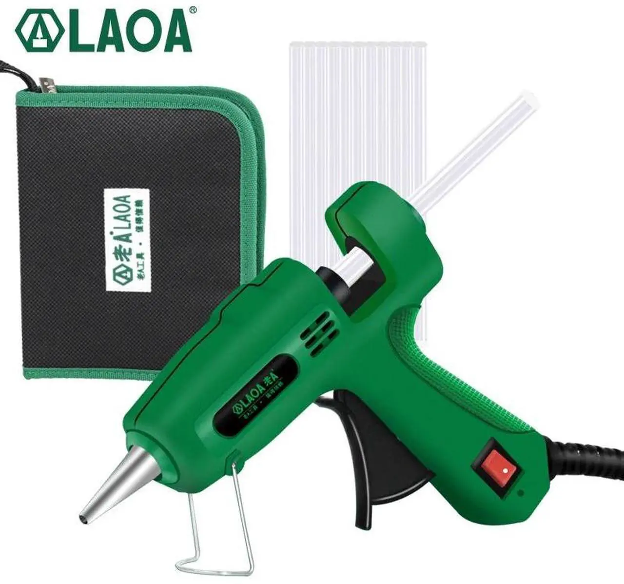 Alt view image 2 of 7 - First picture~ 25W/40W/8W/100W Hot Melt Glue Gun With Bag 7mm Thermal Glue Hot Melt Guns pistolet a Colle Soldering Gun(EU
Black 100W
)
