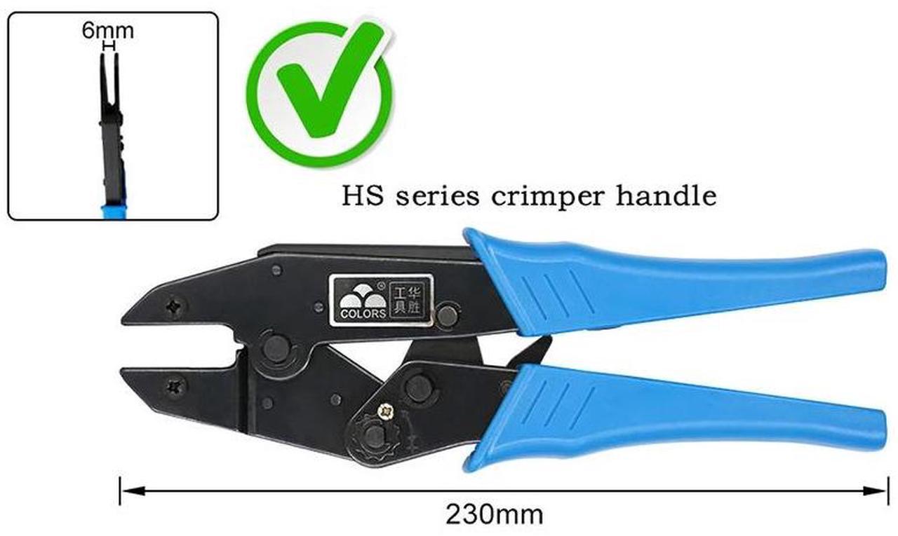 Alt view image 4 of 7 - First picture~HS Crimping pliers jaw for 230mm pliers plug spring crimping cap terminals HS-03BC/2546B/103/101 high hardness jaw tools(Sky Blue HS-08FL jaw
)