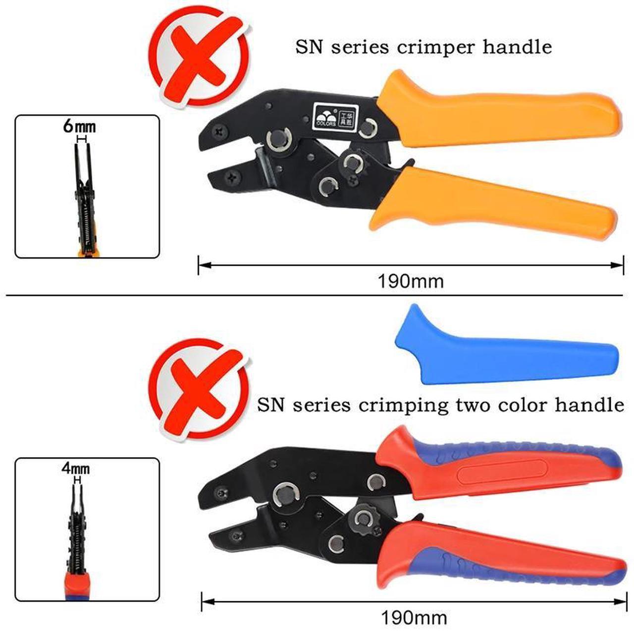 Alt view image 5 of 7 - First picture~HS Crimping pliers jaw for 230mm pliers plug spring crimping cap terminals HS-03BC/2546B/103/101 high hardness jaw tools(Sky Blue HS-08FL jaw
)