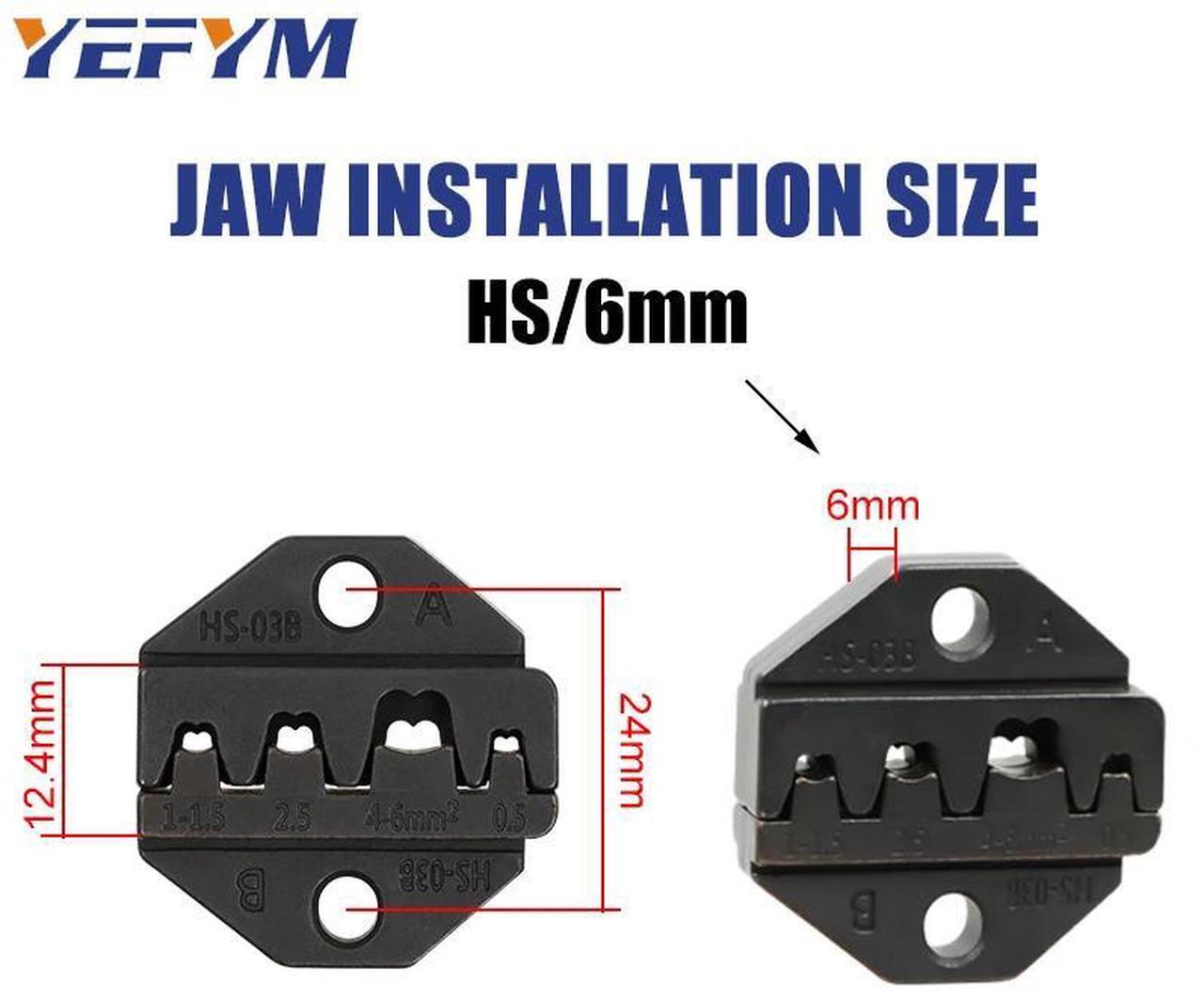 Alt view image 3 of 7 - First picture~HS Crimping pliers jaw for 230mm pliers plug spring crimping cap terminals HS-03BC/2546B/103/101 high hardness jaw tools(Sky Blue HS-08FL jaw
)