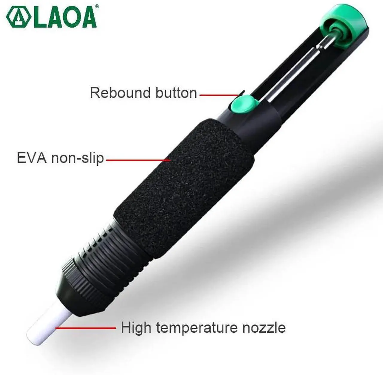 Alt view image 2 of 7 - First picture~ powerful Desoldering pump Suction Tin Sucker pen Vacuum Soldering Iron Desolder Gun plastic Removal Hand Welding Tool(Red cs TiP s
)