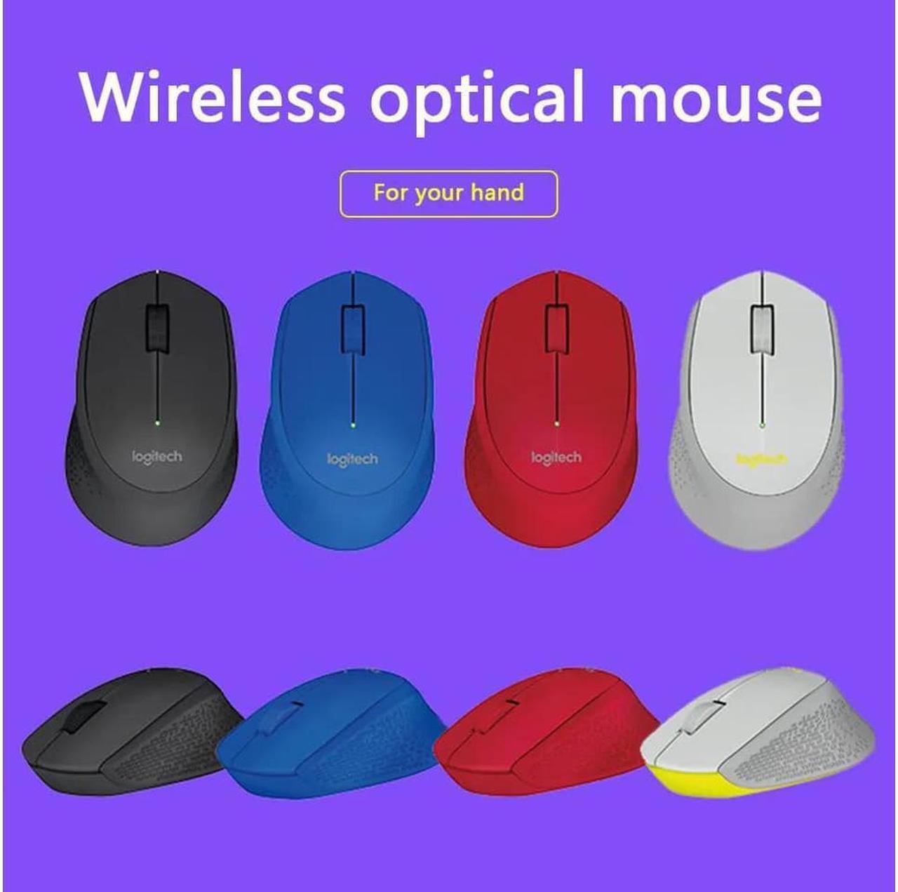 Alt view image 4 of 6 - Logitech M280 Wireless Optical Mouse 2.4GHz 3 Buttons Receiver Cordless Mice for PC Computer Office Home